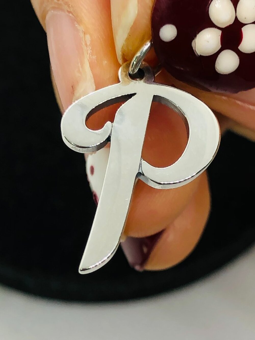 James Avery Large Script Initial P Charm